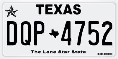 TX license plate DQP4752