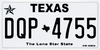 TX license plate DQP4755