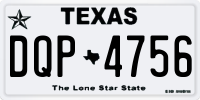 TX license plate DQP4756