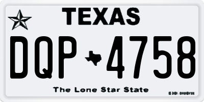 TX license plate DQP4758