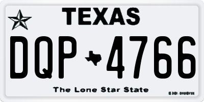TX license plate DQP4766