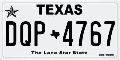 TX license plate DQP4767