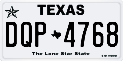 TX license plate DQP4768