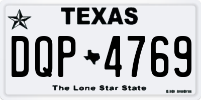 TX license plate DQP4769