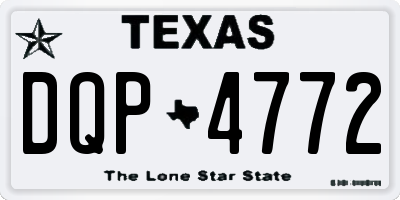 TX license plate DQP4772