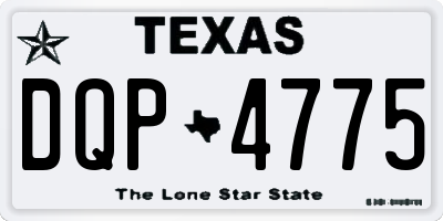 TX license plate DQP4775