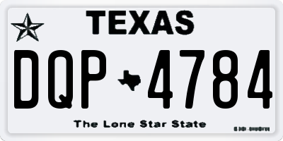 TX license plate DQP4784