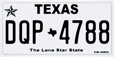 TX license plate DQP4788