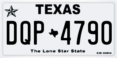 TX license plate DQP4790