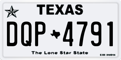 TX license plate DQP4791