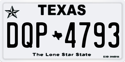 TX license plate DQP4793