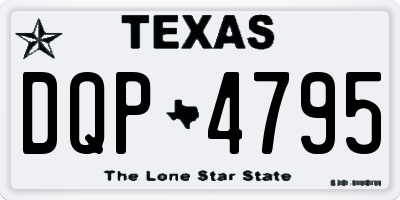 TX license plate DQP4795