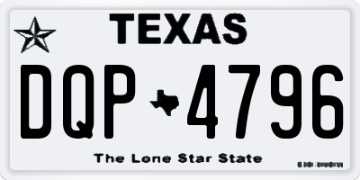 TX license plate DQP4796