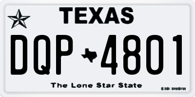 TX license plate DQP4801