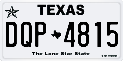 TX license plate DQP4815
