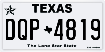TX license plate DQP4819