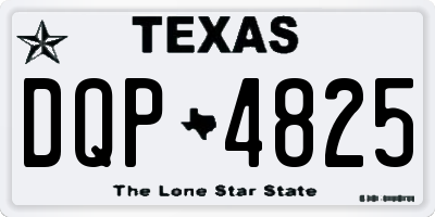 TX license plate DQP4825