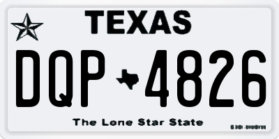 TX license plate DQP4826