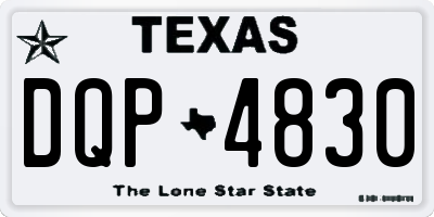 TX license plate DQP4830