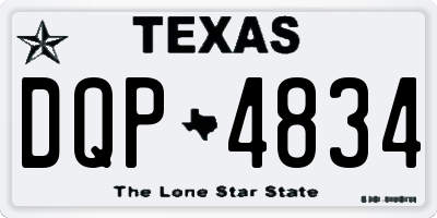 TX license plate DQP4834