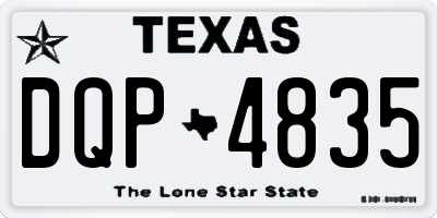 TX license plate DQP4835