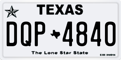 TX license plate DQP4840