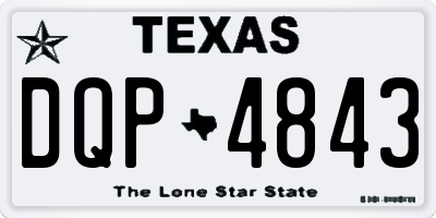 TX license plate DQP4843