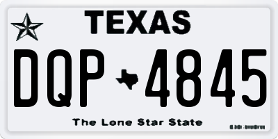 TX license plate DQP4845