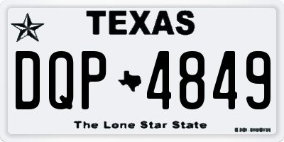 TX license plate DQP4849