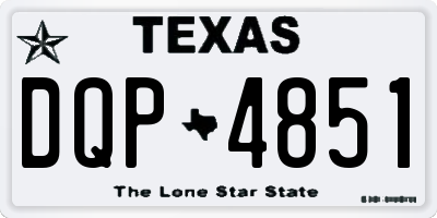 TX license plate DQP4851