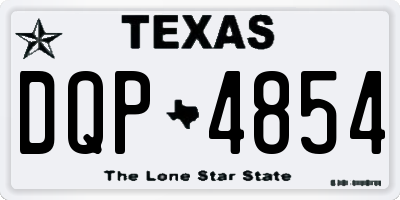 TX license plate DQP4854
