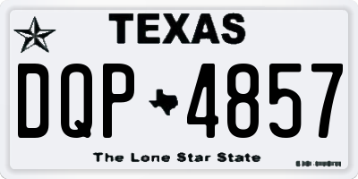 TX license plate DQP4857