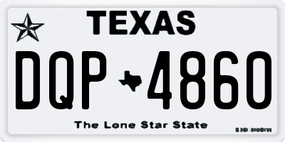 TX license plate DQP4860
