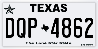 TX license plate DQP4862