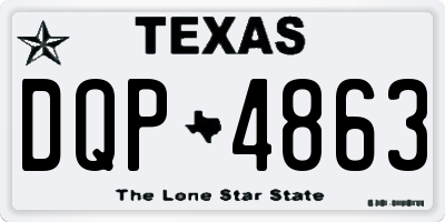 TX license plate DQP4863
