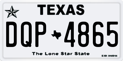 TX license plate DQP4865