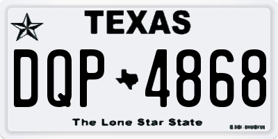TX license plate DQP4868