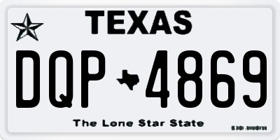 TX license plate DQP4869
