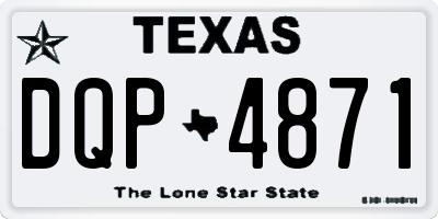 TX license plate DQP4871