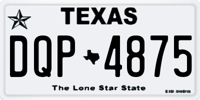 TX license plate DQP4875