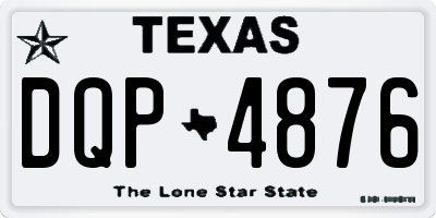 TX license plate DQP4876