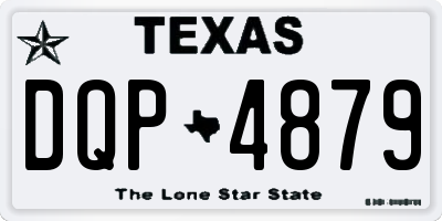 TX license plate DQP4879