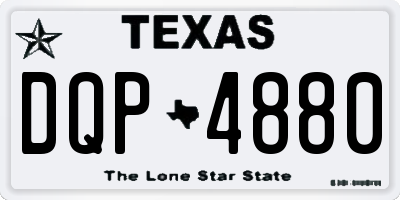 TX license plate DQP4880