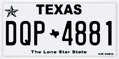 TX license plate DQP4881