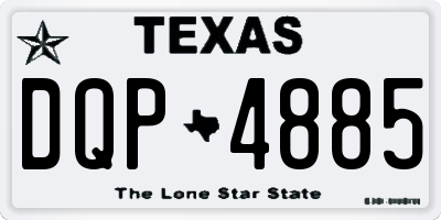 TX license plate DQP4885