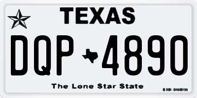 TX license plate DQP4890