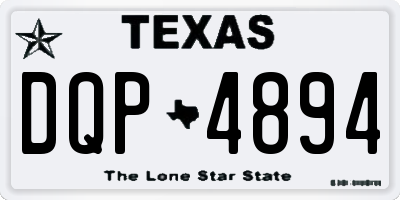 TX license plate DQP4894