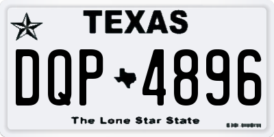 TX license plate DQP4896