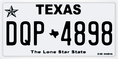 TX license plate DQP4898