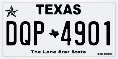 TX license plate DQP4901